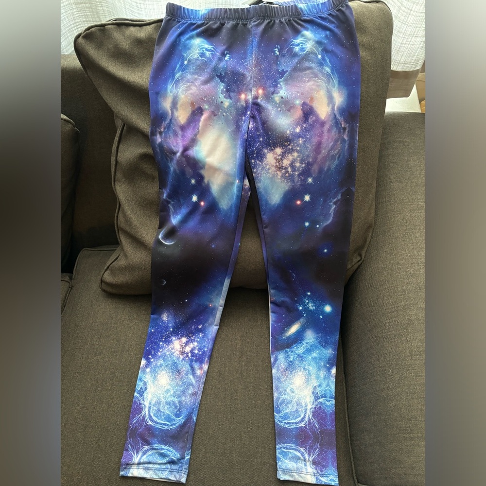 Forever 21 Stretch Galaxy Leggings